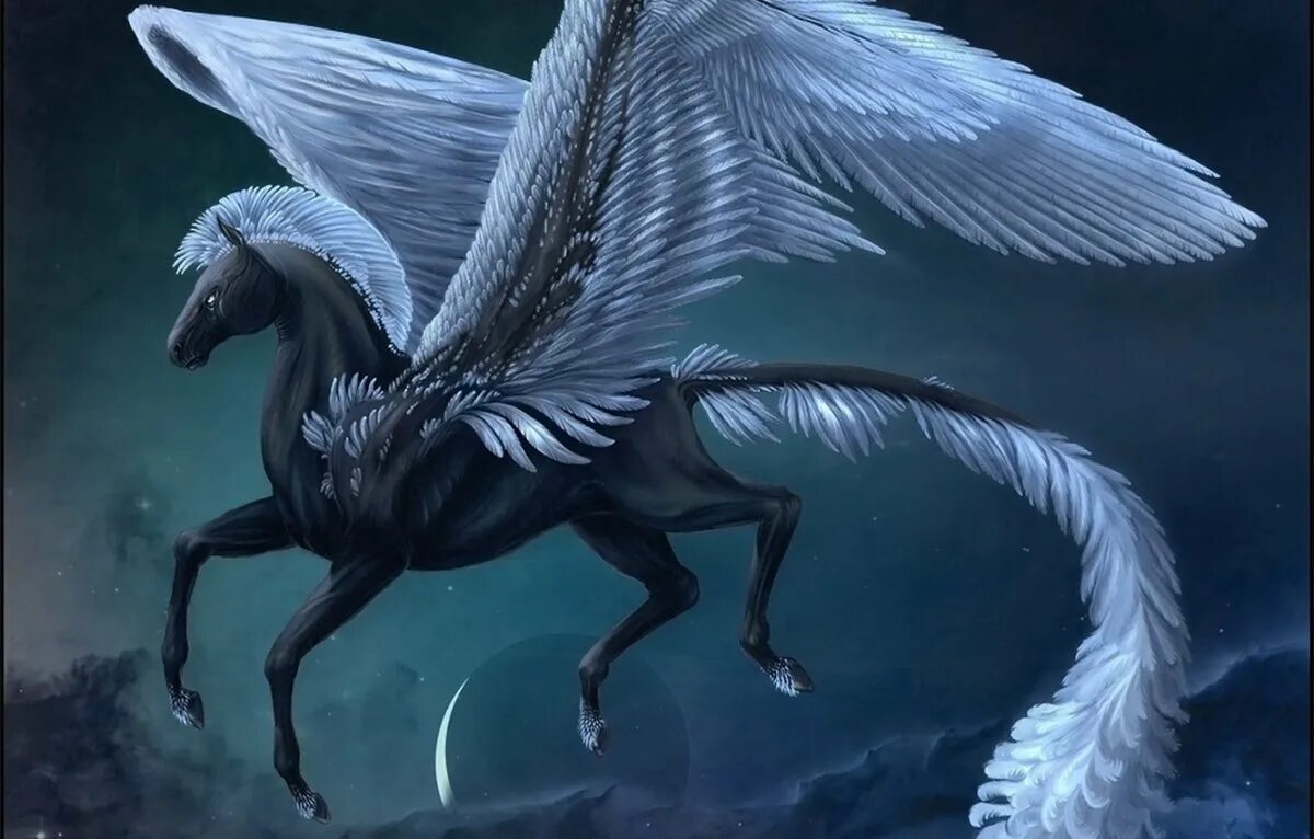 Аликорн мифология. Пегас, мифический конь Мифические лошади. Пегас мифическое существо арт.