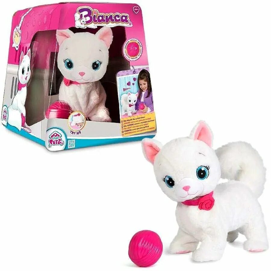 Интерактивная кошка Bianca IMC Toys. 95847 Кошка Bianca интерактивная. Club Petz игрушки интерактивные. Интерактивная мягкая игрушка IMC Toys котенок.