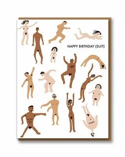 Birthday Suit Letterpress Birthday Card Oliver Bonas IE.