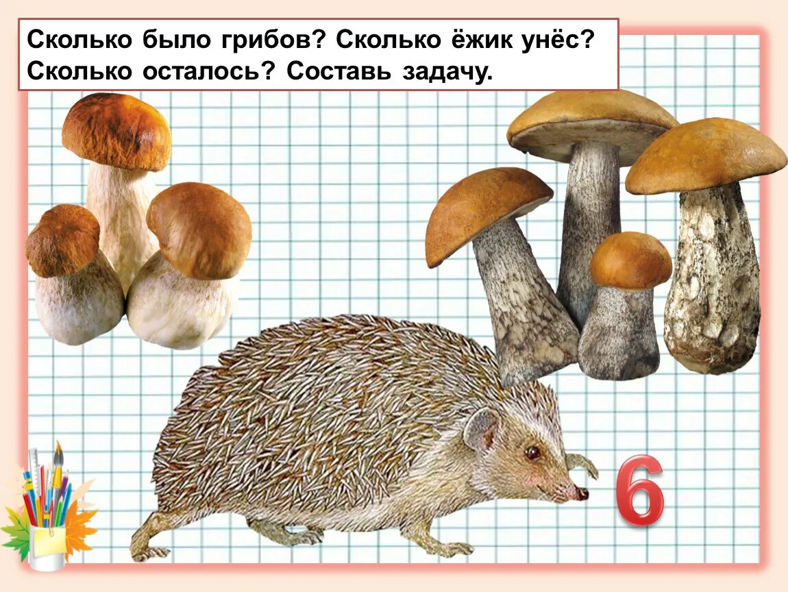 Сколько грибов. Сколько грибов сколько ежей. Сколько грибов в мире. На полянке росли 3 гриба.
