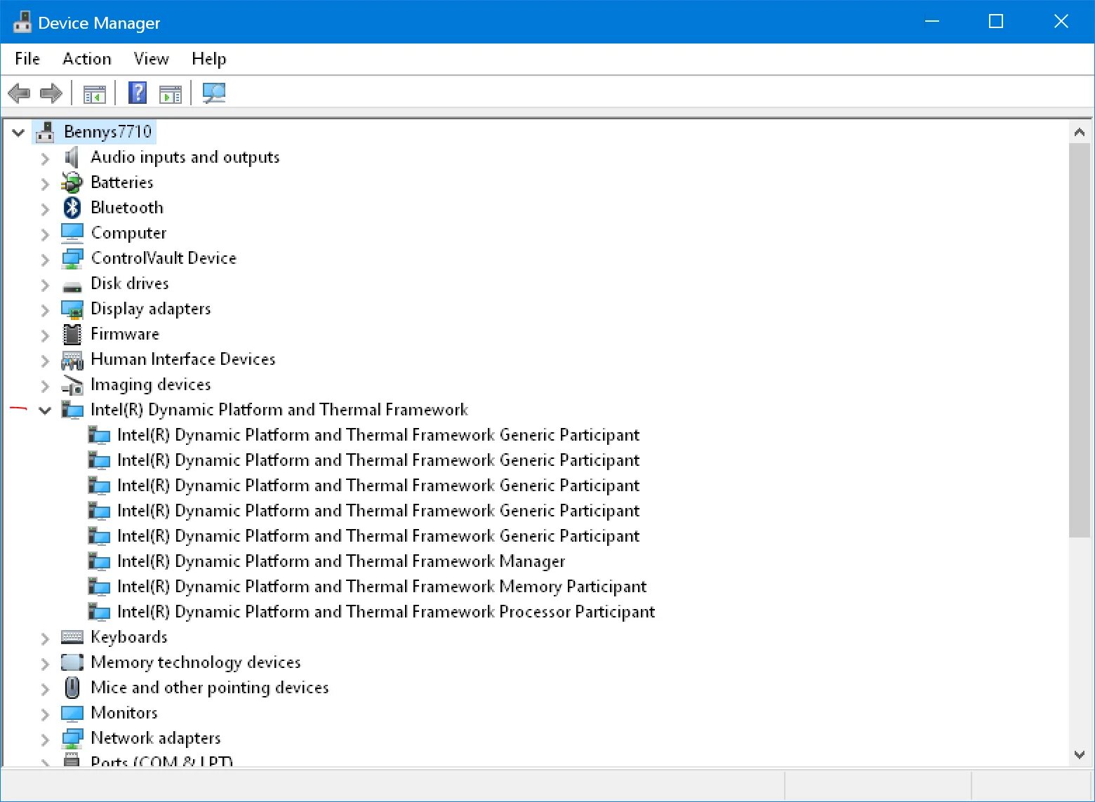 Intel dynamic tuning driver. Intel(r) dynamic platform and thermal framework generic participant. intel dynamic platform and thermal framework. intel(r) dynamic platform &amp; thermal framework driver. intel dynamic tuning.
