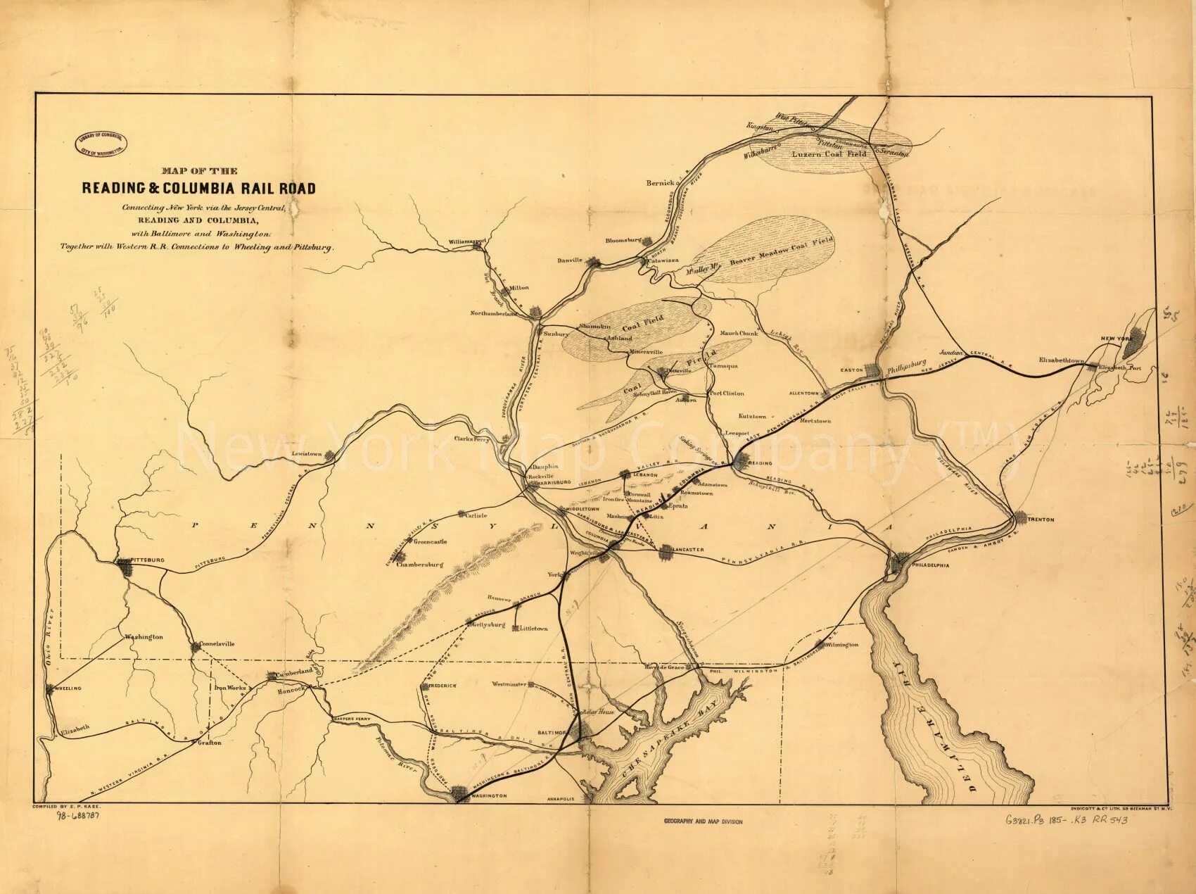 Open railway map. Карта 1850. road and railroad map layers.