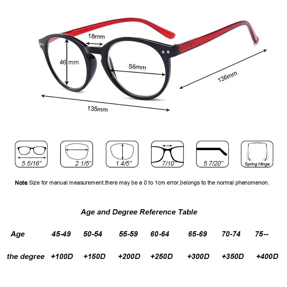 Очки по возрасту для чтения. Размер оправы. Самостоятельно подобрать очки для чтения. Размер оправы для очков как выбрать.