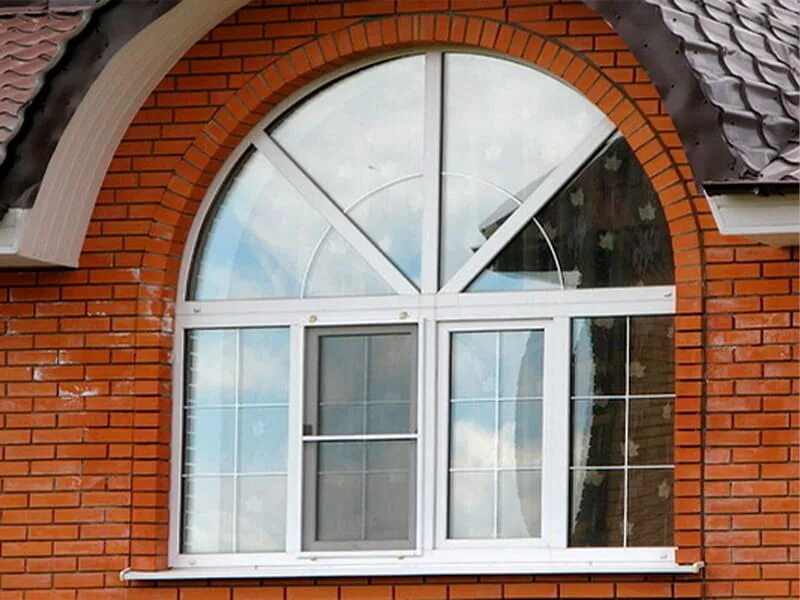 Арочные окна пластиковые. Нестандартные арочные окна. Окно pushkino msk oknaidveri ru