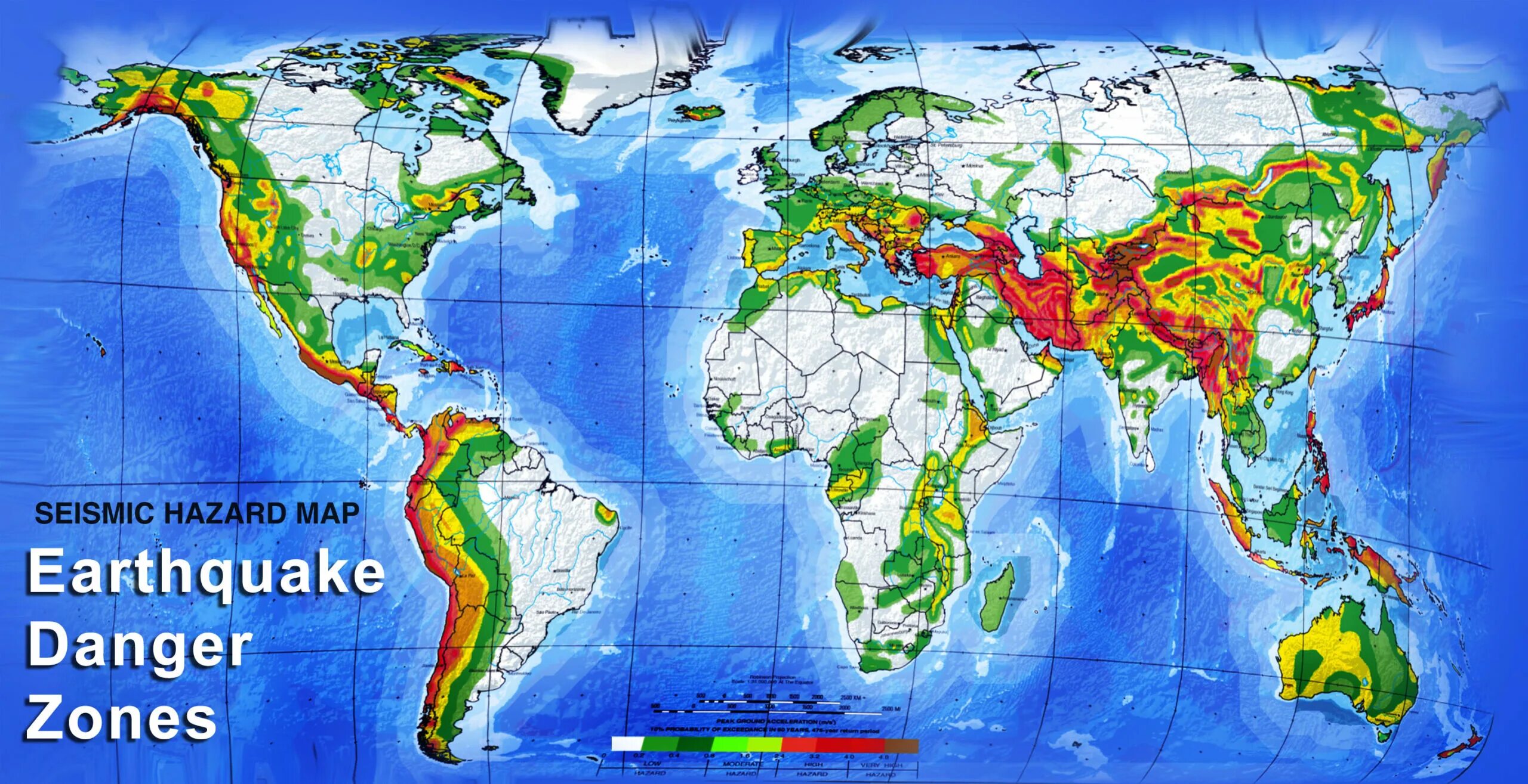 In most areas of the world. Карта сейсмической опасности. Сейсмоопасные зоны земли.