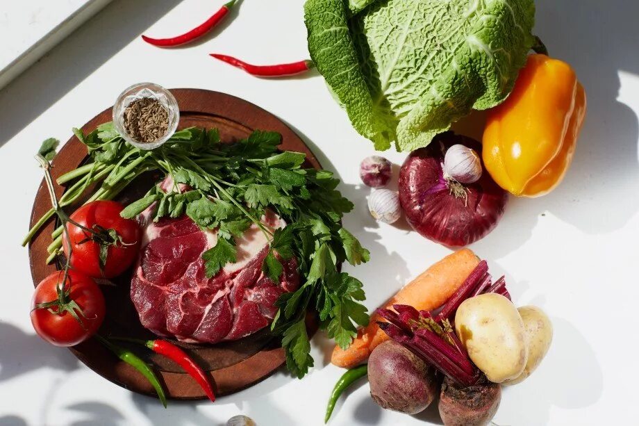 ингредиенты для борща с курицей