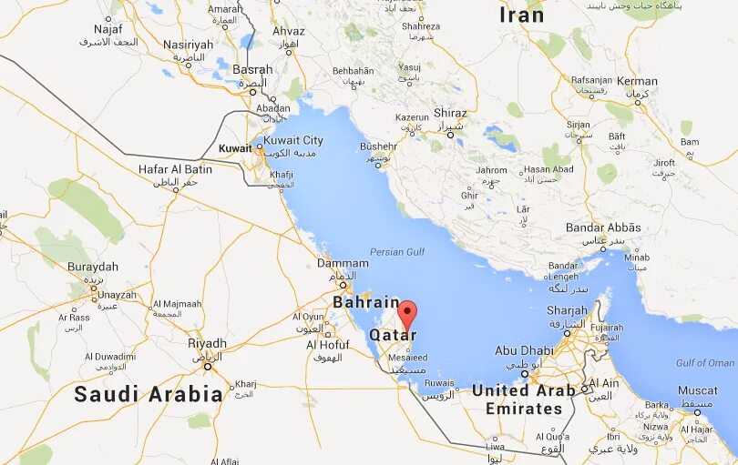 Страна доха где находится. Катар политическая карта. Катар и Саудовская Аравия на карте.