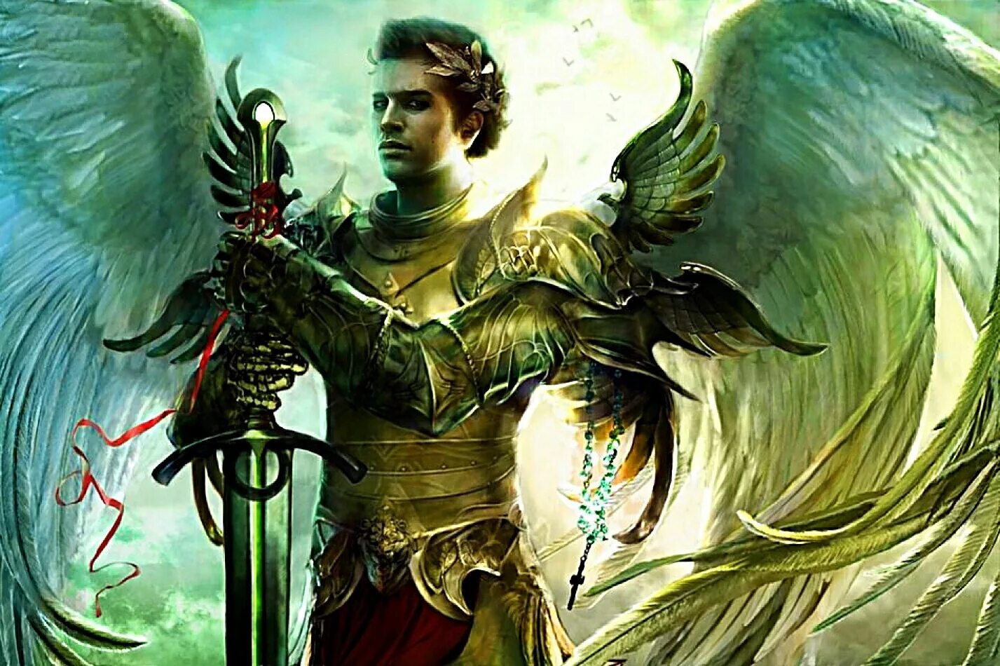Крылатый рыцарь. Архангел Микаэль. Разиэль ангел. Архангел воин Габриэль.