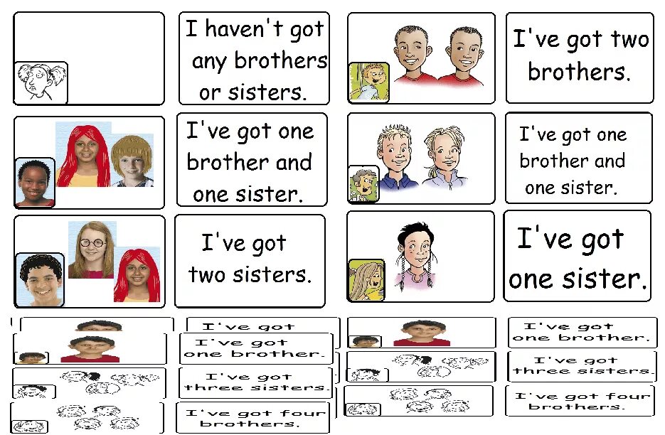 Have you got brothers or sisters. I have got для детей задания. Задание на тему i have got. Family members игра. Have got has got упражнения с картинками.