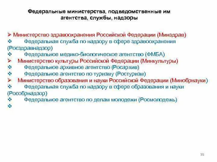 Подведомственные учреждения министерства здравоохранения. Подведомственные Министерству здравоохранения. Федеральные службы и агентства Министерства здравоохранения. Министерства агентства и службы. Службы и агентства подведомственные Министерству здравоохранения.