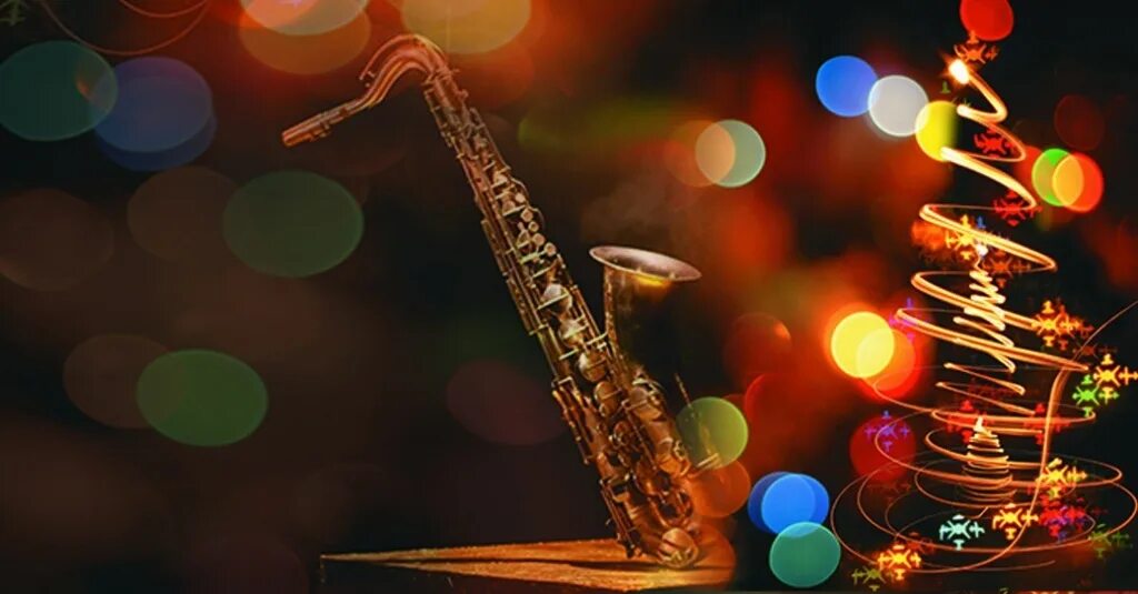 Саксофон новое. Новогодний джаз. Джаз Рождество. Новогодний саксофон. Рождество в стиле джаз.