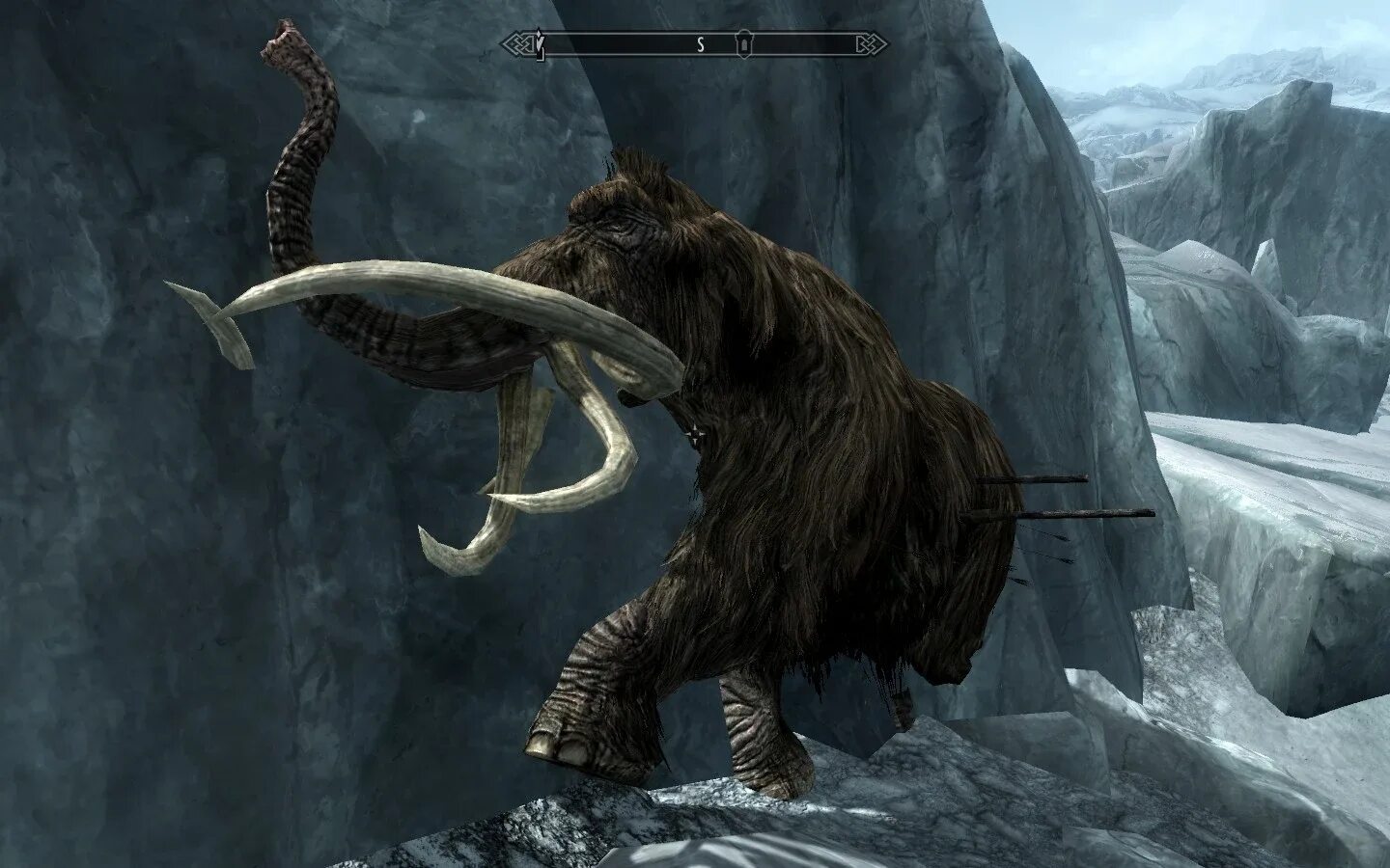 Skyrim Mammoth. Мамонты скайрим. Мамонт с Скайрима. Мамонт во льду. Мамонт блад