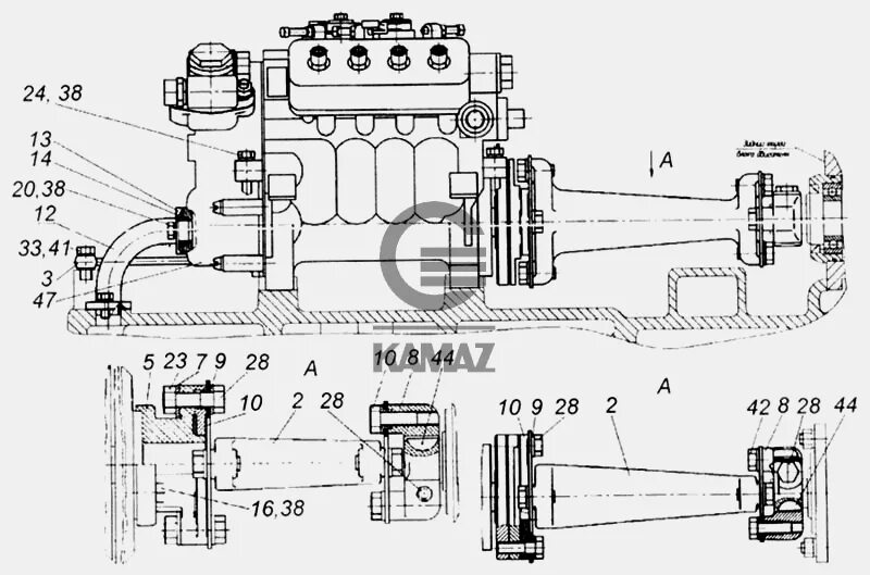 Как снять тнвд с двигателя камаз 43118 Насос топливный высокого давления (ТНВД) для автомобиля КАМАЗ 4310 (каталог 2004