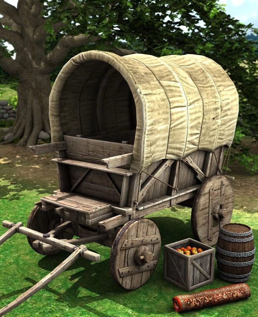 Medieval Wagon. Средневековая телега. Телега средневековье. Средневековье повозка. Wagon 3