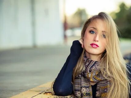Blonde blue eyed girl