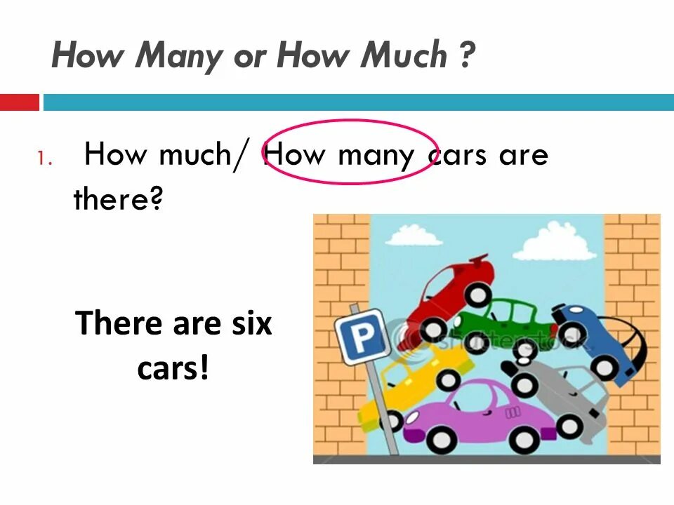 How many new. How many cars. Cars many или much.