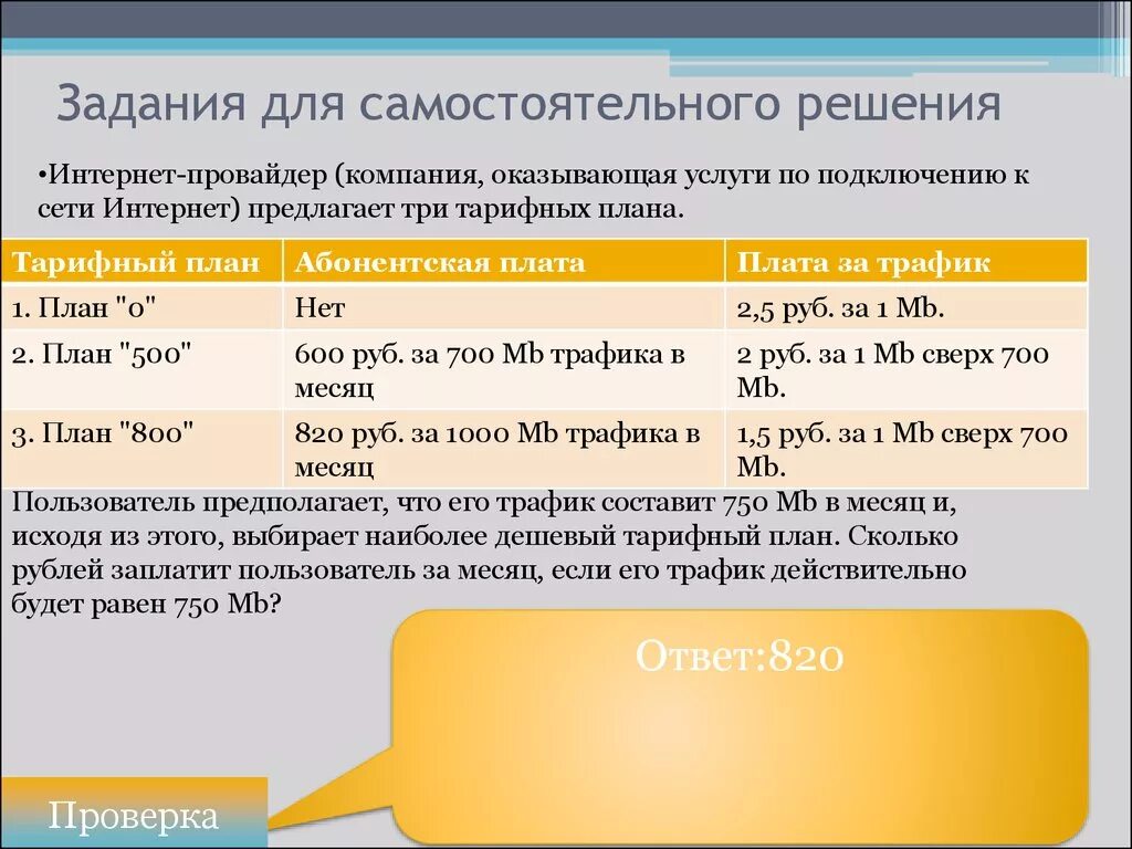 Задания на трафики. Интернет провайдеры три тарифных плана. Интернет провайдер предлагает 3 тарифных плана. Задачи провайдера. Решение заданий с тарифами.