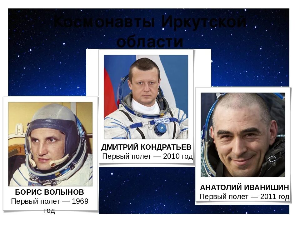 Сколько космонавтов в иркутской области