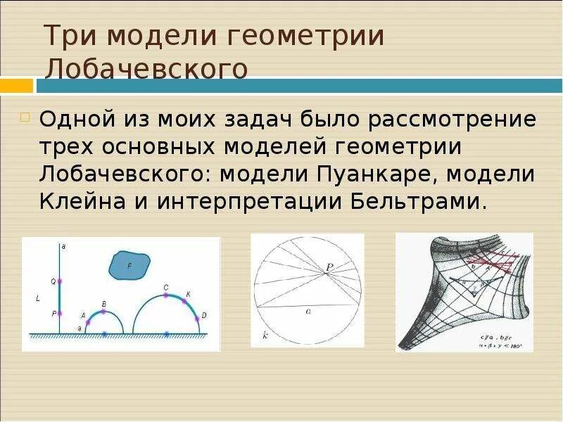 Модель Пуанкаре геометрии Лобачевского. Лобачевский открытие неевклидовой геометрии. Модель Бельтрами геометрии Лобачевского. Что такое неевклидова геометрия Лобачевского кратко.