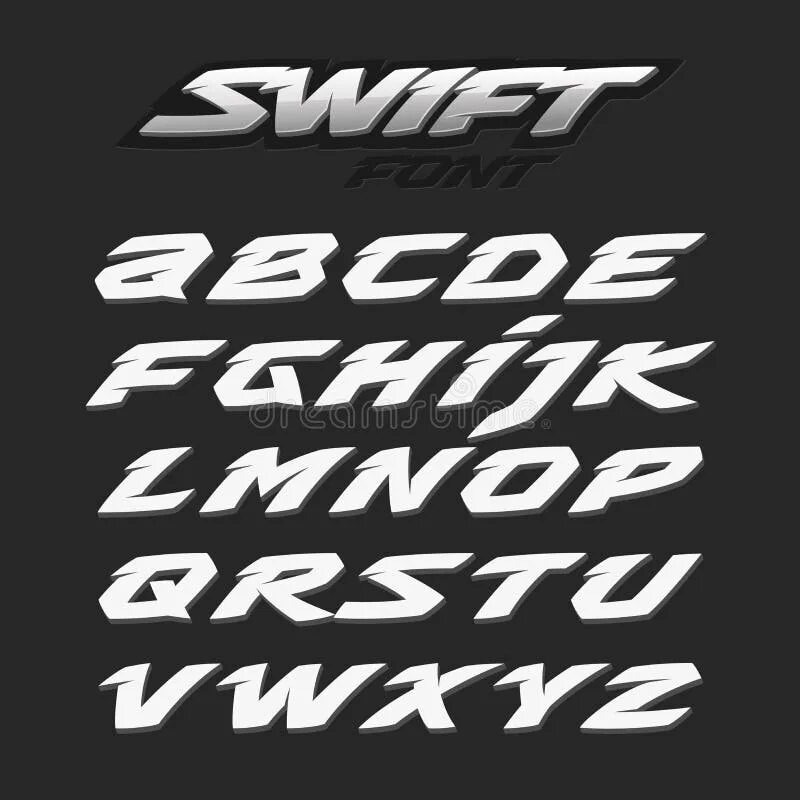 Swift шрифт. Гоночный шрифт. шрифт в гоночном стиле. наклонный шрифт. race шрифт.