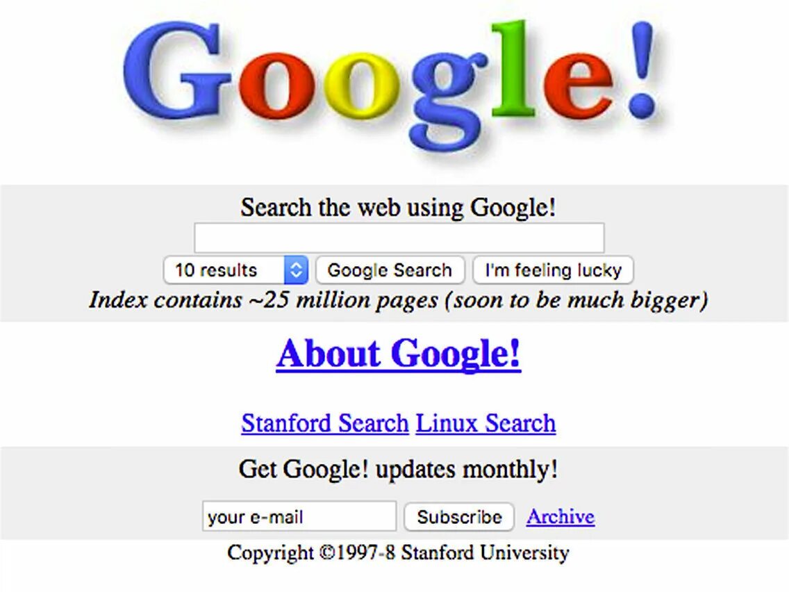 Google в 1998 году. Старый гугл. Старая версия гугл. Google first