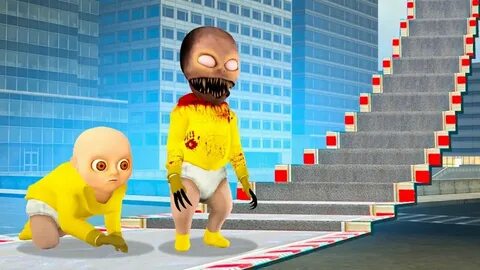 Малыш в желтом игра робот