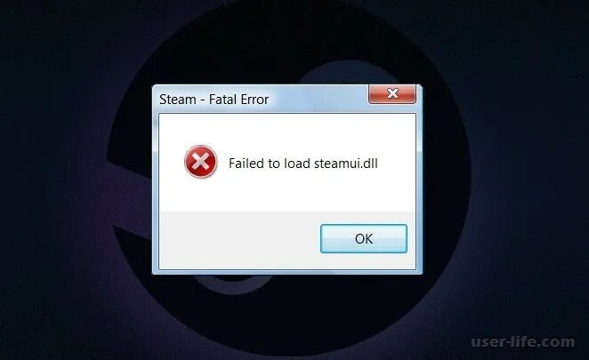 Как исправить failed to load. Failed to load. Ошибка стим. Failed to load steamui.dll. Фатальная ошибка.