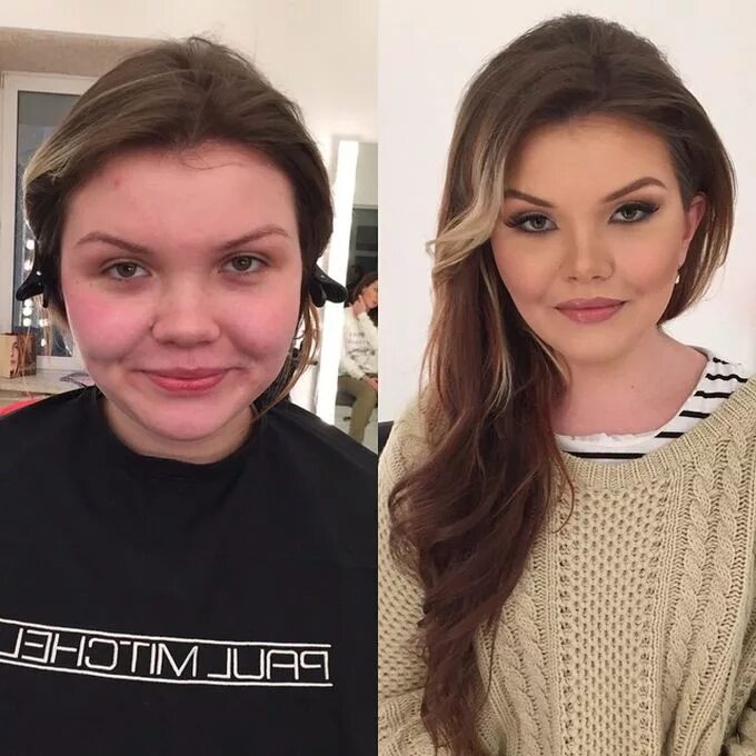 Макияж до и после. Макияж до неузнаваемости. Некрасивый макияж девушек. Почему девушки меняются