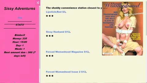 Sissy html porn games.