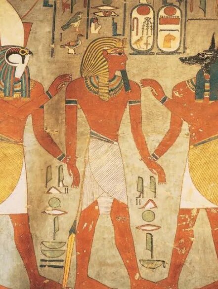 Боги сет и гор прославляют фараона Рамсеса II. Охрана фараонов в загробном мире. Дружба фараонов.