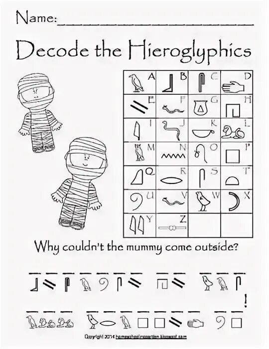 Egypt code. Decode the hieroglyphics. ancient egypt worksheets. egyptian code for children. ancient egypt vocabulary for kids.