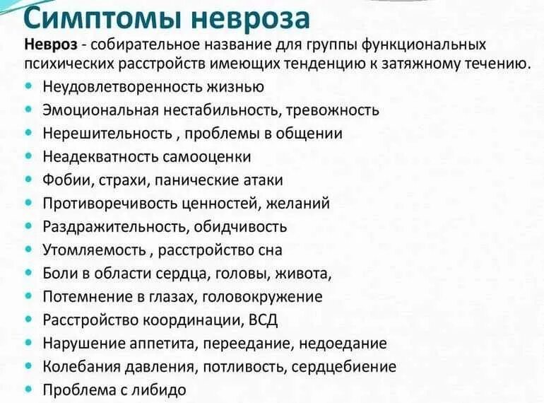 Диагноз нервное расстройство. Основные симптомы невроза. Основные симптомы неврастении. Симптомы при неврозе. Основные проявления невроза.