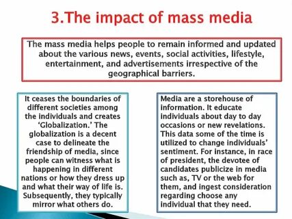 Mass media influence