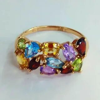 Золото с полудрагоценными камнями