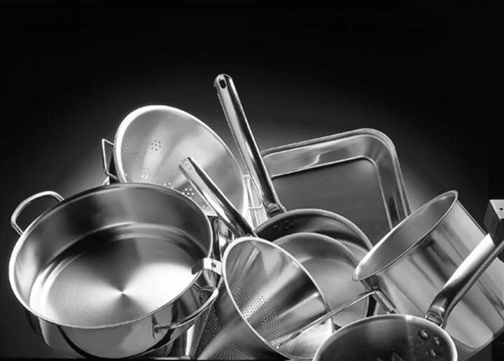 Нержавейка кухонная посуда. Железная посуда. Посуда и инвентарь. Посуда для общепита. Кухонная посуда из металла.