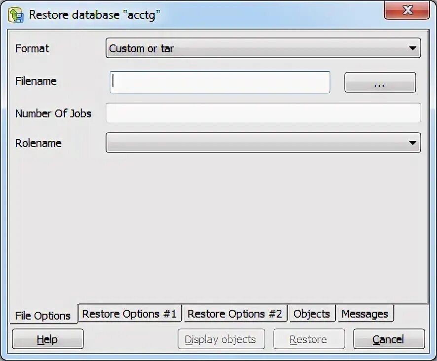 Pgadmin restore. Pgadmin restore