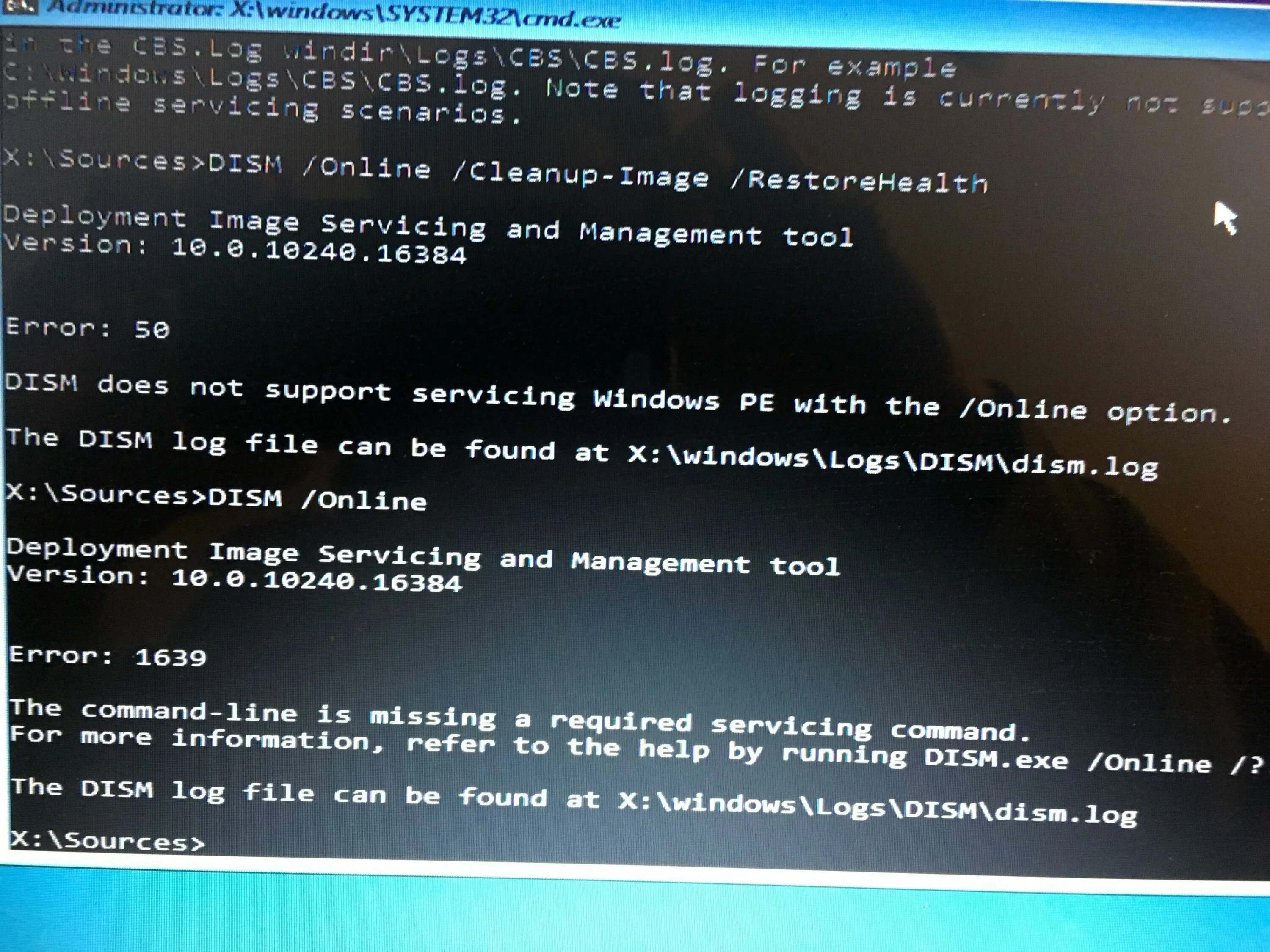 IRQL_not_less_or_equal Windows 10. POS Error Tool Swing Arm 27 ошибка. DISM doesn't recognize the Command-line option "". For more information, refer to the help by Running DISM.exe /.