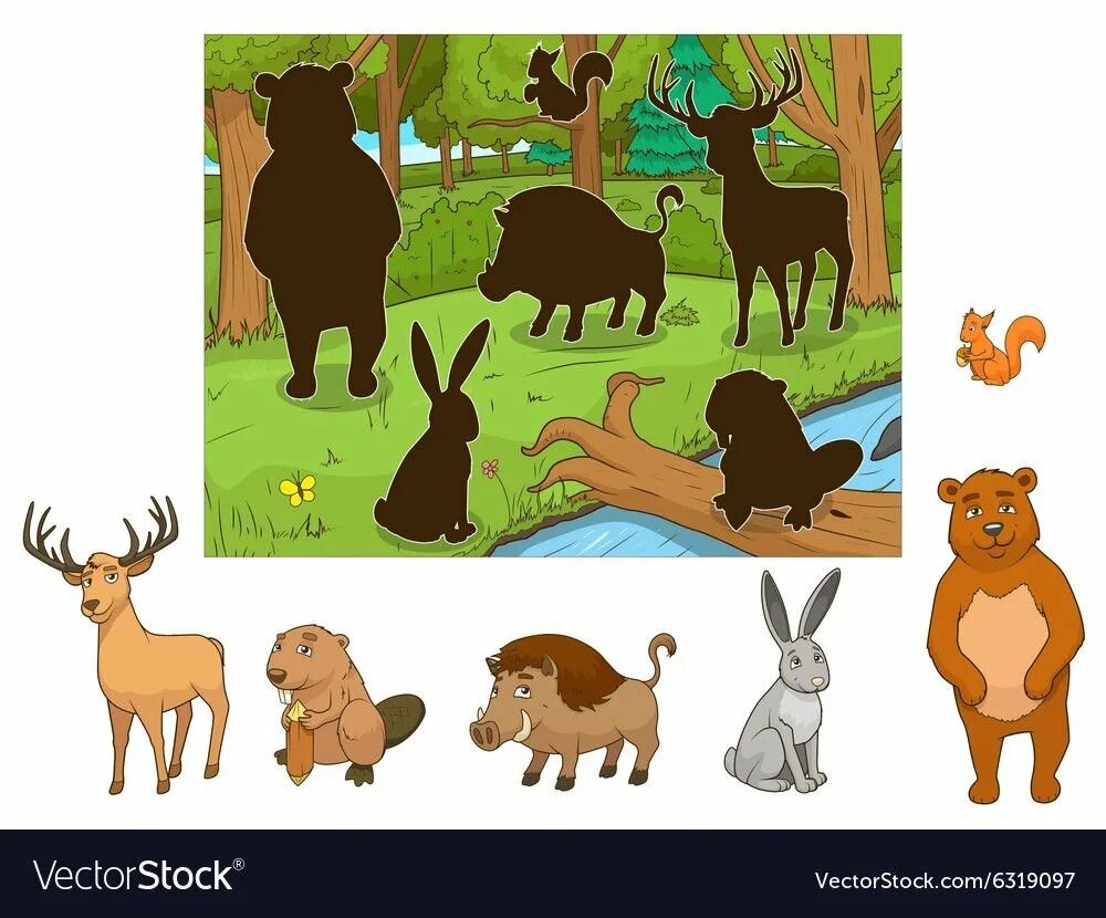 Игры узнай животное. Найди тень Дикие животные. Лесные животные для детей. Дикие животные для детей Найди. Животные леса для дошкольников.