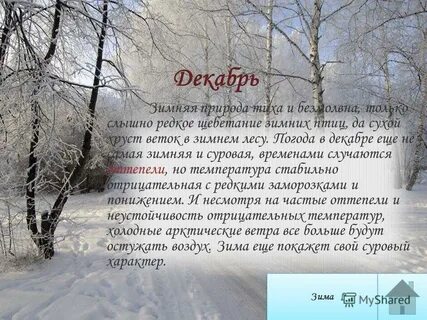 Зима это описание