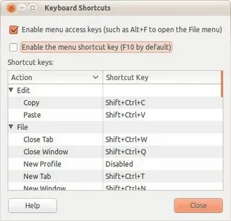 Gnome shortcuts