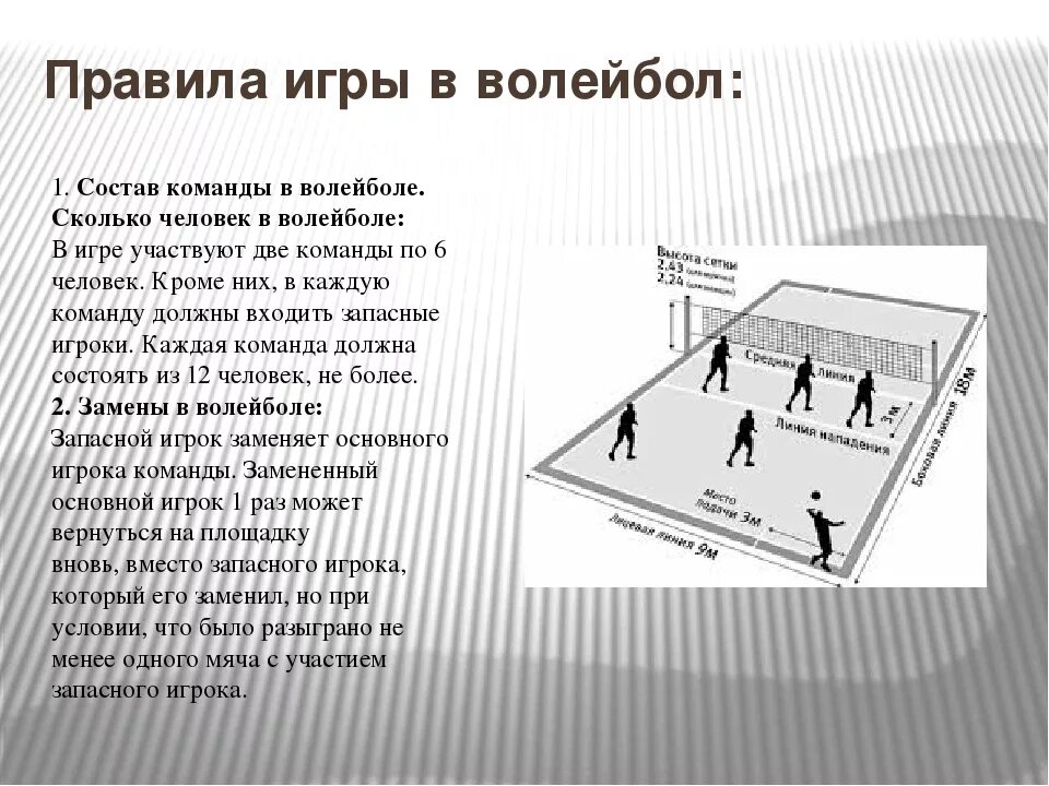 Сколько надо игроков. Основные принципы игры в волейбол. Правила игры в волейбол. Порядок подачи в волейболе. Состав команды в волейболе.