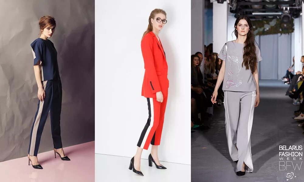 Лампасы в женской моде на контрасте Nyfw street style, Sport street style, Street style trends