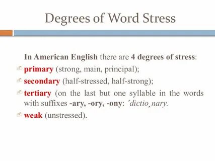 Word stress writing