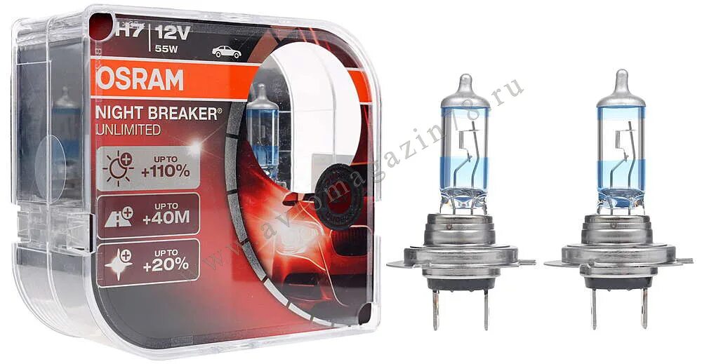 Автолампа h7 (55) px26d+110% Night Breaker Unlimited (блистер) 12v Osram o-64210nbuбл /1/100. Лампа галогеновая н7 55w (Osram +100%) next 64210cbn-HCB пара. H7 лампы галоген Осрам +110. Лампочки н7 Осрам +100.