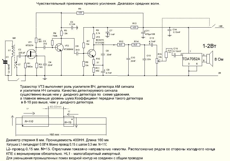 Схема прямого усиления. Схема прямого усиления