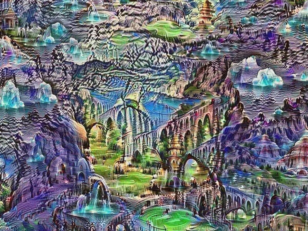 Нейросеть картины созданные искусственным интеллектом. Нейросеть Deep Dream. Живопись искусственного интеллекта. Удивительные картины.