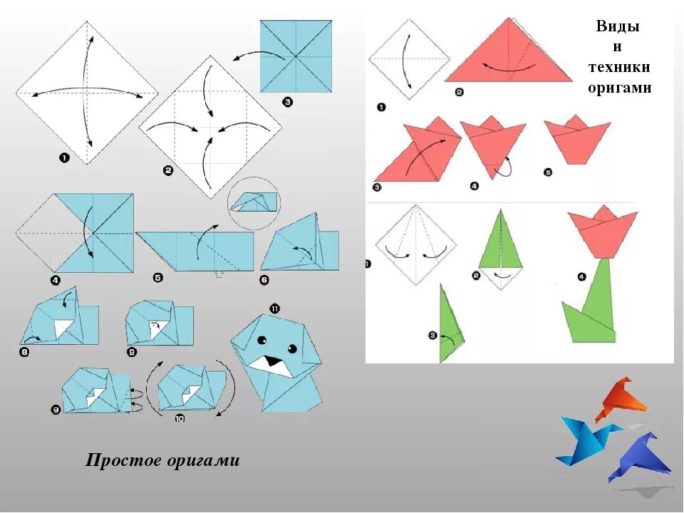 Сделать оригами 2 класс по математике