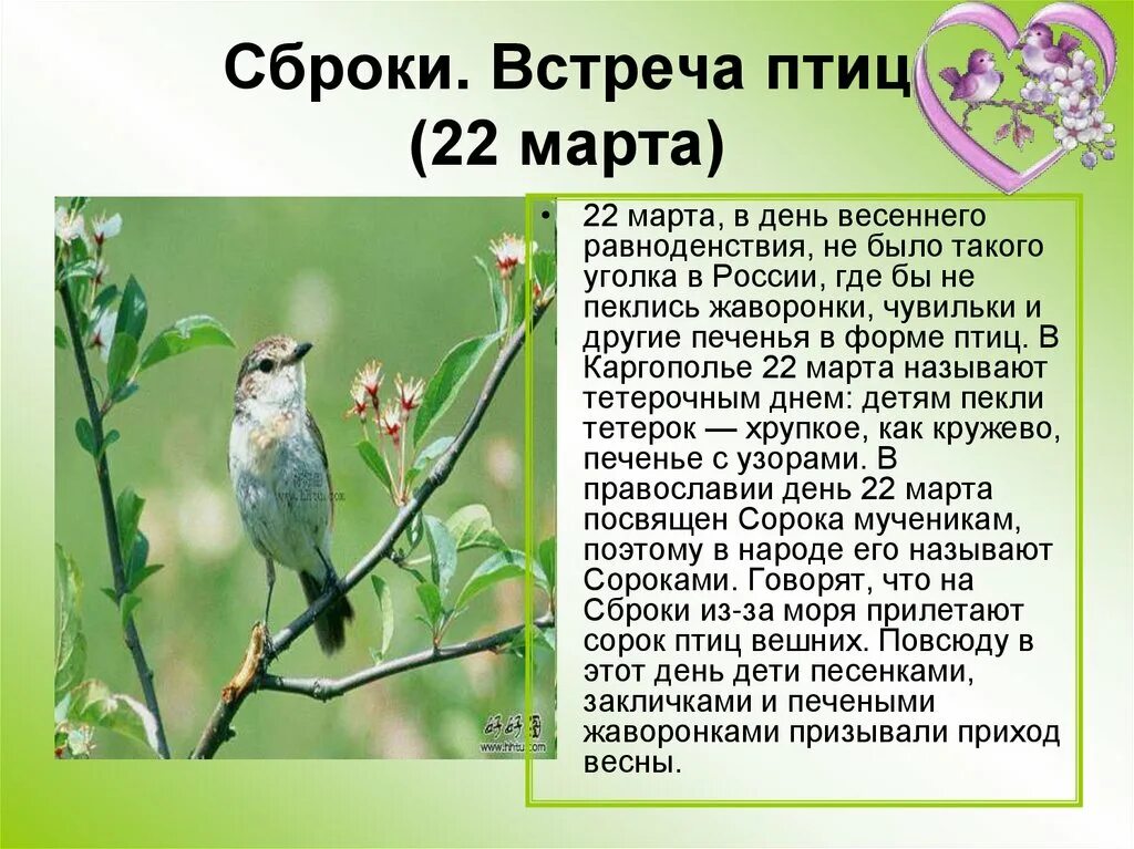 Открытка жаворонки праздник 22