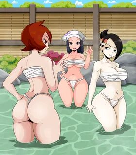 sonson-sensei, nintendo, hi res, very high resolution, 2022, 3girls, akari ...