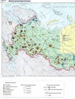 Карта топливно энергетический комплекс география 9 класс